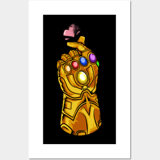 infinity gauntlet snap broken heart parody Posters and Art